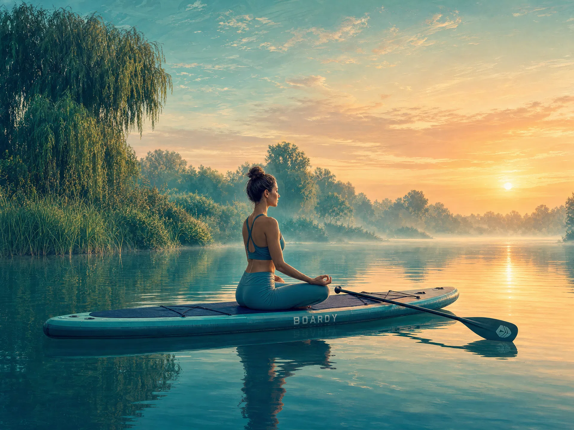 SUP Yoga pe apele calme ale Borcei